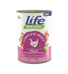 LIFE DOG  NATURAL COMPLETE MENU 400GR CONFEZ 24 SCATOLETTE GUSTI MIX