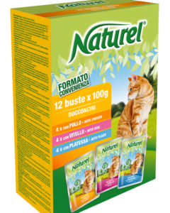 NATUREL MULTIPACK 12 BUSTE DA 100GR POLLO/VITELLO/PLATESSA