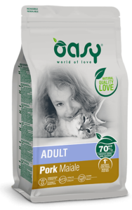 CROCCHETTE OASY CAT ADULT MAIALE 70%  ( OFFERTA 2 CONFEZIONI DA 1,5KG)