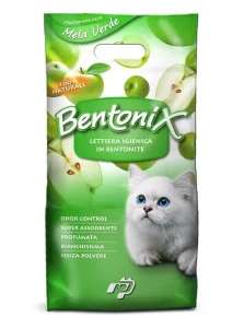 bentonix lettiera super agglomerante bianca profum mela verde 5kg