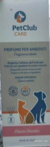 pet club care deodorante flower powder  fragranza floreale con bastoncini 100ml